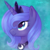 Size: 512x512 | Tagged: safe, artist:equmoria, character:princess luna, species:alicorn, species:pony, g4, abstract background, bust, crown, female, horn, jewelry, mare, necklace, peytral, portrait, profile, regalia, s1 luna, solo, tiara