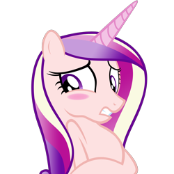 Size: 6000x6000 | Tagged: safe, artist:lazypixel, edit, editor:slayerbvc, character:princess cadance, species:alicorn, species:pony, absurd resolution, accessory-less edit, blushing, edited edit, embarrassed, female, furless, furless edit, mare, missing accessory, nude edit, nudity, shaved, simple background, solo, transparent background, uncomfortable, vector, vector edit