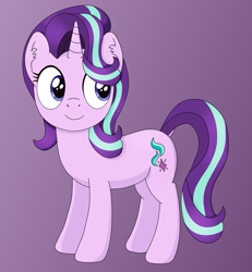 Size: 1061x1149 | Tagged: safe, artist:noosa, character:starlight glimmer, species:pony, species:unicorn, cute, female, glimmerbetes, gradient background, mare, smiling, solo
