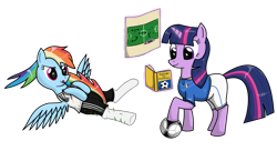 Size: 1210x660 | Tagged: safe, artist:isegrim87, edit, character:rainbow dash, book, clothing, football, germany, italy, simple background, socks, sports, transparent background