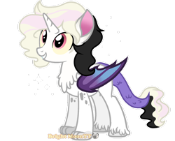 Size: 1024x828 | Tagged: safe, artist:sleppchocolatemlp, oc, oc:marshmallow, species:draconequus, simple background, solo, transparent background