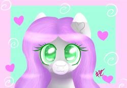 Size: 6500x4500 | Tagged: safe, artist:sweethearts11, oc, oc:miracle shiny, species:pony, :3, absurd resolution, bust, female, mare, portrait, solo