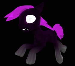 Size: 2000x1760 | Tagged: safe, artist:ghost reviews, oc, oc:ghost, 3d, black background, blender, floating, ghost, glow, glowing eyes, gradient legs, sad, simple background, solo, spirit, transparent