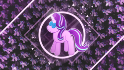 Size: 5760x3240 | Tagged: safe, artist:sol-r, character:starlight glimmer, species:pony, species:unicorn, button eyes, female, plushie, solo, wallpaper
