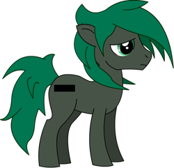Size: 709x683 | Tagged: safe, artist:minus, derpibooru original, oc, oc only, oc:minus, species:earth pony, species:pony, cutie mark, frown, green eyes, male, sad, side view, simple background, solo, standing, transparent background, vector