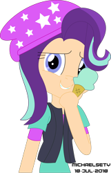Size: 3500x5440 | Tagged: safe, artist:michaelsety, character:starlight glimmer, my little pony:equestria girls, cute, female, food, glimmerbetes, ice cream, simple background, solo, transparent background
