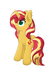 Size: 2500x3500 | Tagged: safe, artist:sol-r, character:sunset shimmer, species:pony, species:unicorn, female, mare, simple background, solo, transparent background, vector