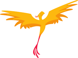 Size: 4421x3290 | Tagged: dead source, safe, artist:catnipfairy, character:peewee, species:phoenix, male, older, peewee, simple background, solo, spread wings, transparent background, vector, wings