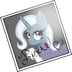 Size: 4421x4421 | Tagged: safe, artist:catnipfairy, character:trixie, species:pony, species:unicorn, absurd resolution, duckface, female, mare, raised hoof, signature, simple background, transparent background, vector