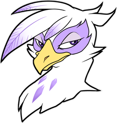 Size: 1280x1341 | Tagged: safe, artist:draikinator, character:gilda, species:griffon, bust, female, lidded eyes, simple background, solo, transparent background