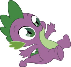 Size: 3419x3240 | Tagged: safe, artist:catnipfairy, character:spike, species:dragon, derp, german comic, high res, male, simple background, solo, transparent background, vector