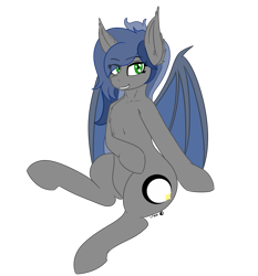 Size: 1155x1241 | Tagged: safe, artist:eclipsepenumbra, artist:eclipsethebat, oc, oc:eclipse penumbra, species:bat pony, species:pony, bat pony oc, bat wings, green eyes, simple background, sitting, solo, transparent background