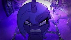 Size: 1920x1080 | Tagged: safe, artist:warpout, character:princess luna, species:alicorn, species:pony, angry, crying, female, lullaby for a princess, mare, rage, s1 luna, solo, tears of rage