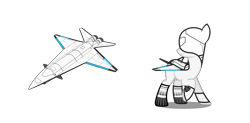 Size: 8564x4204 | Tagged: safe, artist:zylgchs, oc, oc only, species:plane pony, species:pony, absurd resolution, clothing, drone, kerbal space program, original species, plane, ponified, simple background, solo, transparent background, vector