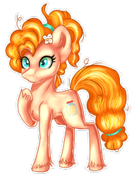 Size: 1644x2159 | Tagged: safe, artist:ilynalta, character:pear butter, species:earth pony, species:pony, episode:the perfect pear, g4, my little pony: friendship is magic, applejack's mom, female, simple background, solo, speedpaint available, transparent background