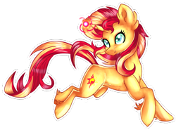 Size: 2631x1949 | Tagged: safe, artist:ilynalta, character:sunset shimmer, species:pony, species:unicorn, cutie mark, female, mare, simple background, solo, transparent background