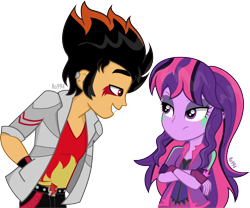 Size: 4956x4122 | Tagged: safe, artist:ro994, character:flash sentry, character:midnight sparkle, character:twilight sparkle, character:twilight sparkle (scitwi), oc, oc:fire pit, species:eqg human, ship:flashlight, my little pony:equestria girls, absurd resolution, casual attire, demon, evil, female, male, midnight sparkle, sciflash, shipping, simple background, sketch, straight, transparent background, vector
