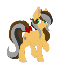 Size: 4000x5000 | Tagged: safe, artist:red_moonwolf, oc, oc only, oc:steaming stove, species:earth pony, species:pony, 2019 community collab, derpibooru community collaboration, bow, chest fluff, simple background, smiling, solo, tail bow, transparent background