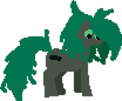 Size: 416x344 | Tagged: safe, artist:minus, derpibooru original, oc, oc only, oc:minus, species:earth pony, species:pony, cutie mark, green eyes, hair over one eye, male, pixel art, side view, simple background, solo, sprite, standing, transparent background