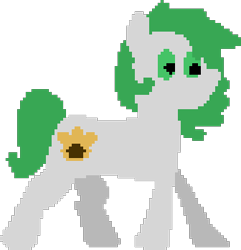 Size: 336x348 | Tagged: safe, artist:minus, derpibooru original, oc, oc only, oc:arbor, species:earth pony, species:pony, cutie mark, female, green eyes, mare, pixel art, side view, simple background, solo, sprite, standing, transparent background