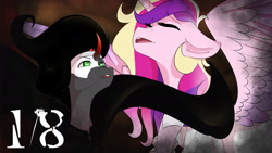 Size: 1920x1080 | Tagged: safe, artist:dixierarity, character:king sombra, character:princess cadance, species:alicorn, species:pony, species:unicorn, ship:somdance, animatic, curved horn, female, horn, infidelity, male, mask, phantom of the opera, polish, shipping, straight, youtube link