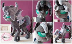 Size: 5894x3607 | Tagged: safe, artist:dixierarity, species:changeling, commission, handmade, plushie