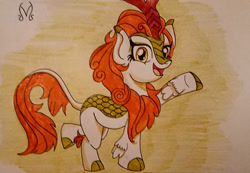 Size: 1280x887 | Tagged: safe, artist:malevolentsamson, character:autumn blaze, species:kirin, episode:sounds of silence, g4, my little pony: friendship is magic, female, solo, traditional art