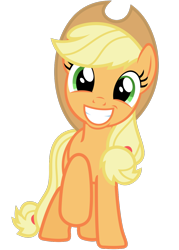Size: 900x1260 | Tagged: safe, artist:anxet, character:applejack, species:pony, clothing, cute, female, hat, jackabetes, looking at you, simple background, smiling, solo, transparent background, vector