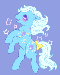 Size: 680x840 | Tagged: safe, artist:tsukuda, character:night glider (g1), g1, night glider (g1), stars, twice as fancy ponies