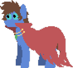 Size: 352x332 | Tagged: safe, artist:minus, derpibooru original, oc, oc only, oc:bizarre song, species:pegasus, species:pony, cape, clothing, cutie mark, horn, jewelry, male, necklace, pixel art, simple background, solo, stallion, transparent background