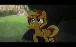 Size: 1280x800 | Tagged: safe, artist:minty root, character:moondancer, character:moondancer (g1), character:sunset shimmer, species:pony, the fall of sunset shimmer: animated film, youtube