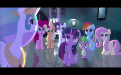 Size: 1280x800 | Tagged: safe, artist:minty root, character:applejack, character:fluttershy, character:pinkie pie, character:princess celestia, character:rainbow dash, character:rarity, character:spike, character:twilight sparkle, character:twilight sparkle (alicorn), species:alicorn, species:pony, mane seven, mane six, the fall of sunset shimmer: animated film, youtube