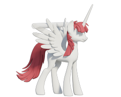 Size: 1280x1024 | Tagged: safe, artist:clawed-nyasu, oc, oc:fausticorn, species:alicorn, species:pony, 3d, 3d model, alicorn oc, lauren faust, ponified, simple background, transparent background