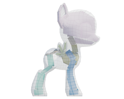 Size: 1280x1024 | Tagged: safe, artist:clawed-nyasu, oc, oc only, unnamed oc, species:pony, 3d, 3d model, anatomy, bone, female, filly, simple background, skeleton, solo, transparent background