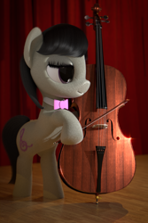Size: 2000x3000 | Tagged: safe, artist:gabe2252, character:octavia melody, species:earth pony, species:pony, 3d, blender, cello, cycles, female, musical instrument, solo