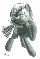 Size: 2050x3000 | Tagged: safe, artist:michiito, character:limestone pie, species:earth pony, species:pony, female, signature, smiling, solo, traditional art