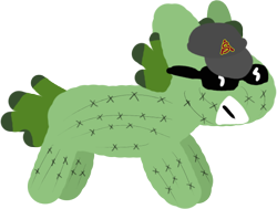 Size: 624x472 | Tagged: safe, artist:artdbait, oc, oc:nc, species:pony, 1000 hours in ms paint, cactus, clothing, hat, smiling, solo, sunglasses, thorns