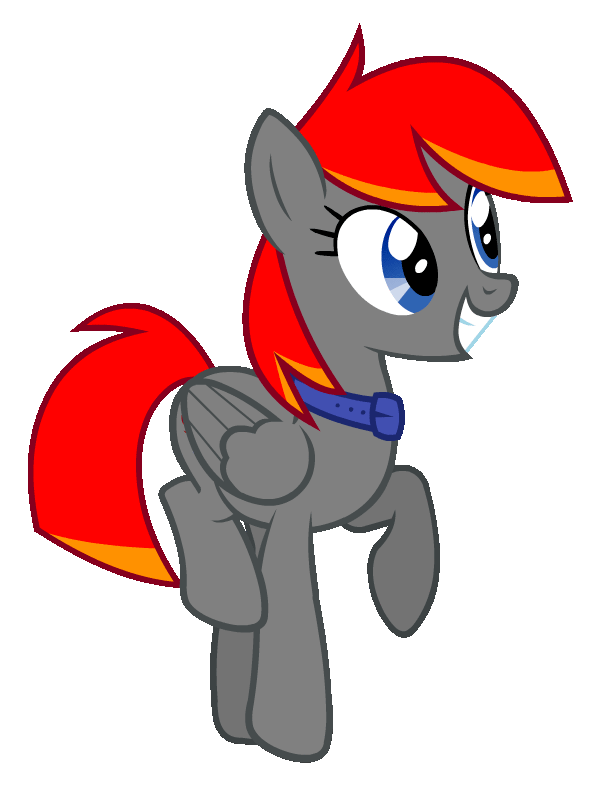 Size: 600x800 | Tagged: safe, artist:askometa, oc, oc:arian blaze, species:pegasus, species:pony, animated, collar, commission, cute, happy, horses doing horse things, ocbetes, simple background, smiling, solo, transparent background, trotting, trotting in place