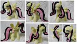 Size: 900x517 | Tagged: safe, artist:rens-twin, character:fluttershy, emoshy, irl, photo, plushie