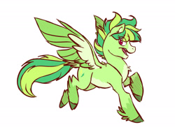 Size: 2673x2021 | Tagged: safe, alternate version, artist:the-blackeye, oc, oc only, oc:featherlight, species:pegasus, species:pony, design, female, fluffy, happy, mare, redesign, sketch, solo, wings