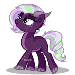 Size: 900x900 | Tagged: safe, artist:jxst-roch, base used, oc, oc only, oc:amethyst (honeydew018), species:dracony, female, hybrid, simple background, solo, transparent background