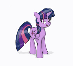 Size: 831x752 | Tagged: safe, artist:yewdee, character:twilight sparkle, character:twilight sparkle (alicorn), species:alicorn, species:pony, newbie artist training grounds, atg 2019, female, looking at you, open mouth, simple background, solo, white background