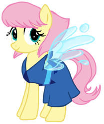 Size: 681x814 | Tagged: safe, artist:tsundra, character:fluttershy, species:pegasus, species:pony, clothing, cosplay, costume, crossover, female, lapis lazuli (steven universe), solo, steven universe