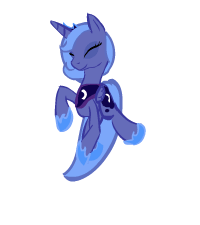 Size: 200x225 | Tagged: safe, artist:warpout, character:princess luna, species:alicorn, species:pony, animated, blinking, cute, dancing, eyes closed, female, i have done nothing productive all day, lunabetes, mare, s1 luna, simple background, smiling, solo, transparent background