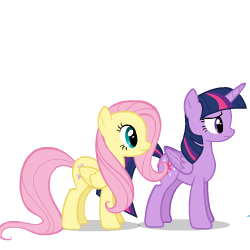 Size: 250x250 | Tagged: safe, artist:sasha-flyer, character:fluttershy, character:rainbow dash, character:twilight sparkle, character:twilight sparkle (alicorn), species:alicorn, species:pegasus, species:pony, derpibooru, episode:testing testing 1-2-3, g4, my little pony: friendship is magic, animated, animated png, apng for breezies, female, forced juxtaposition, juxtaposition, juxtaposition win, meme, meta, multi image animation, simple background, transparent background, vector