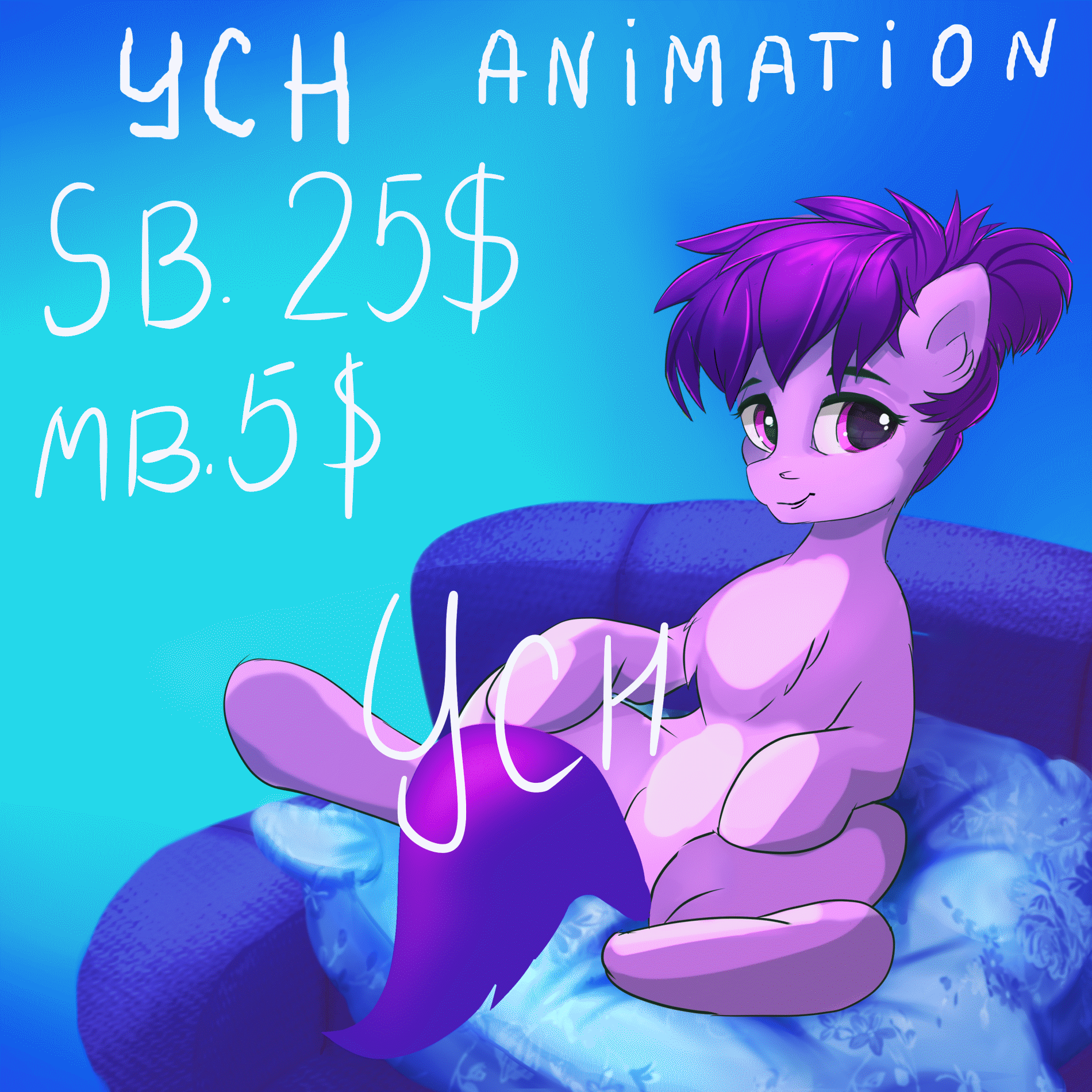 Size: 1900x1900 | Tagged: safe, artist:wildviolet-m, oc, species:pony, advertisement, advertising, animated, commission, frame by frame, gif, ych example, your character here
