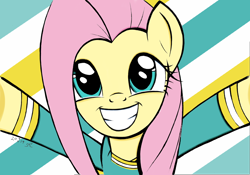 Size: 1920x1341 | Tagged: safe, artist:flutterstormreturns, character:fluttershy, species:pegasus, species:pony, episode:filli vanilli, g4, my little pony: friendship is magic, abstract background, female, smiling, solo