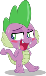 Size: 873x1433 | Tagged: safe, artist:stellardusk, character:spike, species:dragon, my little pony:pony life, blushing, cute, male, smiling, solo, spikabetes