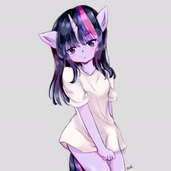 Size: 2048x2048 | Tagged: safe, artist:moh_mlp2, character:twilight sparkle, species:anthro, :o, blushing, bottomless, clothing, cute, female, looking at you, open mouth, partial nudity, solo, twiabetes