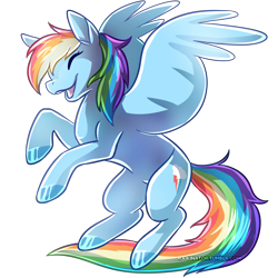 Size: 3600x3600 | Tagged: safe, artist:draikinator, character:rainbow dash, species:pegasus, species:pony, colored hooves, cute, dashabetes, eyes closed, female, high res, mare, open mouth, simple background, solo, transparent background